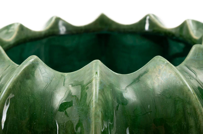 Cachepot Cactus Ø31x16 cm in Ceramica Verde