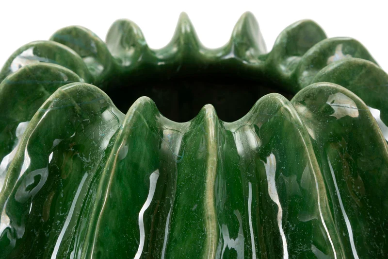 Vaso Cactus Ball Ø28x31 cm in Ceramica Verde