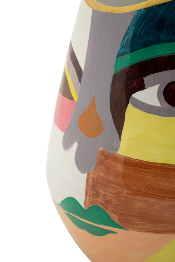Vaso Piccassy Color Fat Ø19x24,5 cm in Ceramica Multicolor