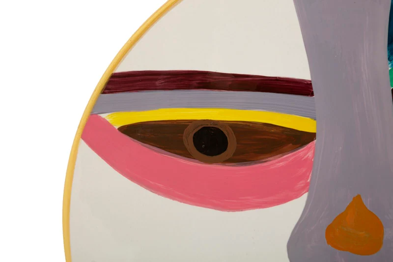 Vaso Piccassy Color Round 28x9x33 cm in Ceramica Multicolor