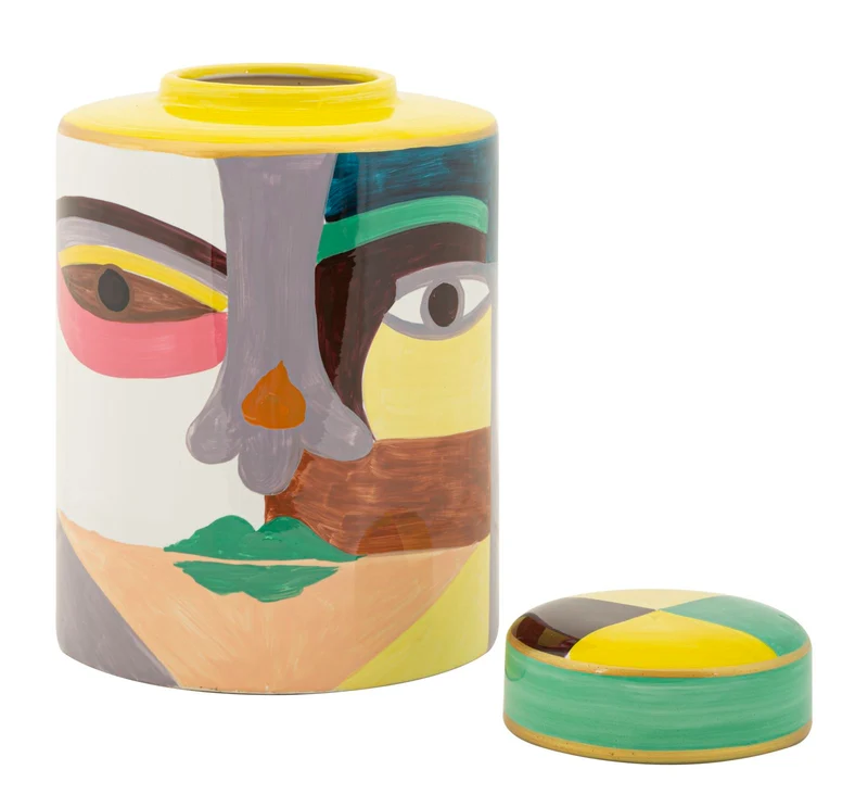 Vaso Piccassy Color Top Ø19x28 cm in Ceramica Multicolor