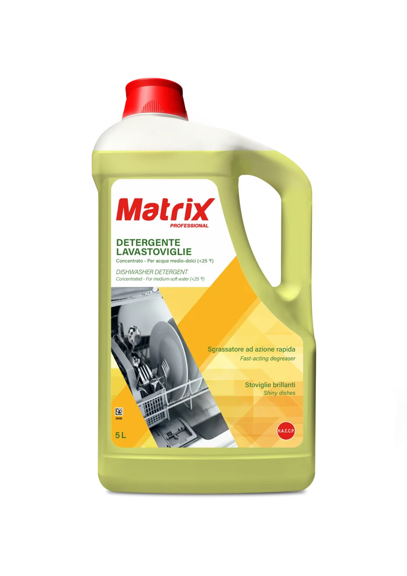 Detergente per lavastoviglie acque medio-dolci Matrix Lavastoviglie Acque Medio-Dolci 2x5 litri DISPONIBILE IN 7 GIORNI LAVORATIVI