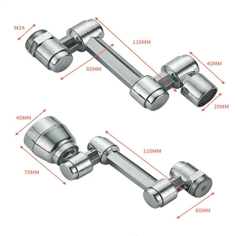 Aquavon FlexiTap – 1080° Draaibare Kraanadapter van Koper met Twee Waterstanden