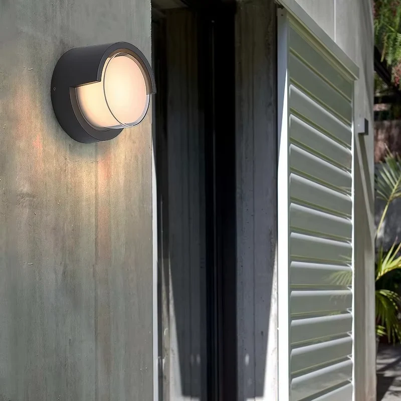 Modern outdoor LED wall lamp with motion sensor