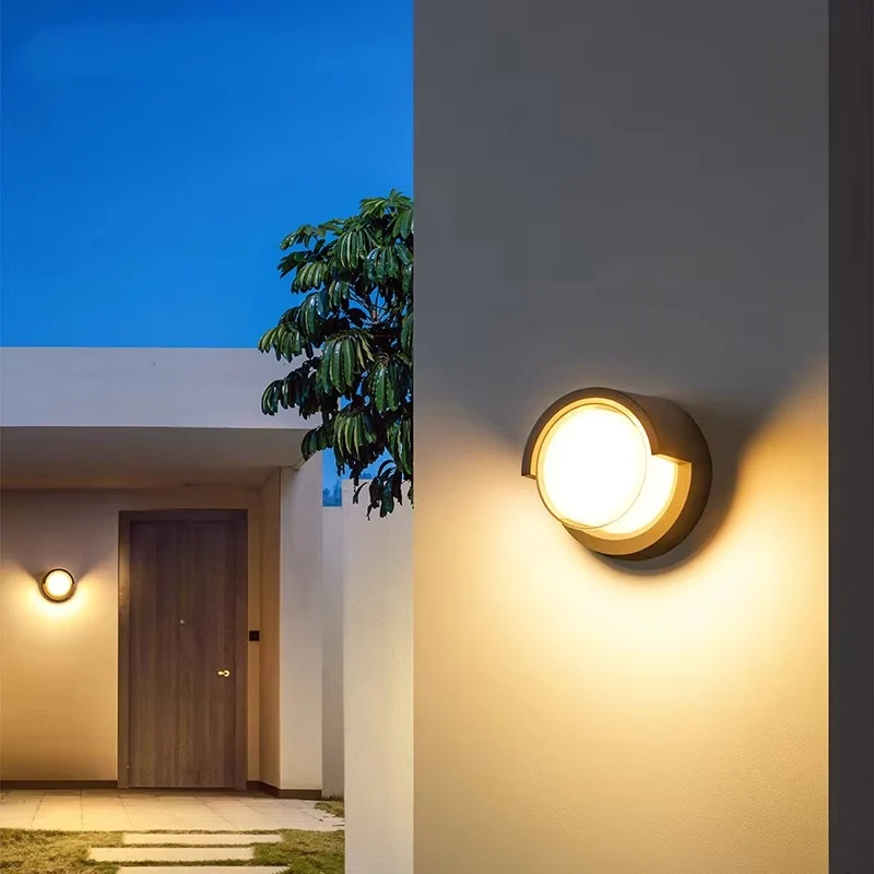 Modern outdoor LED wall lamp with motion sensor
