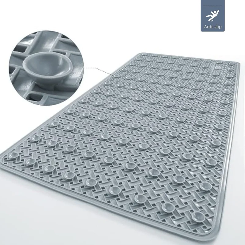 Non-slip shower mat with strong suction cups