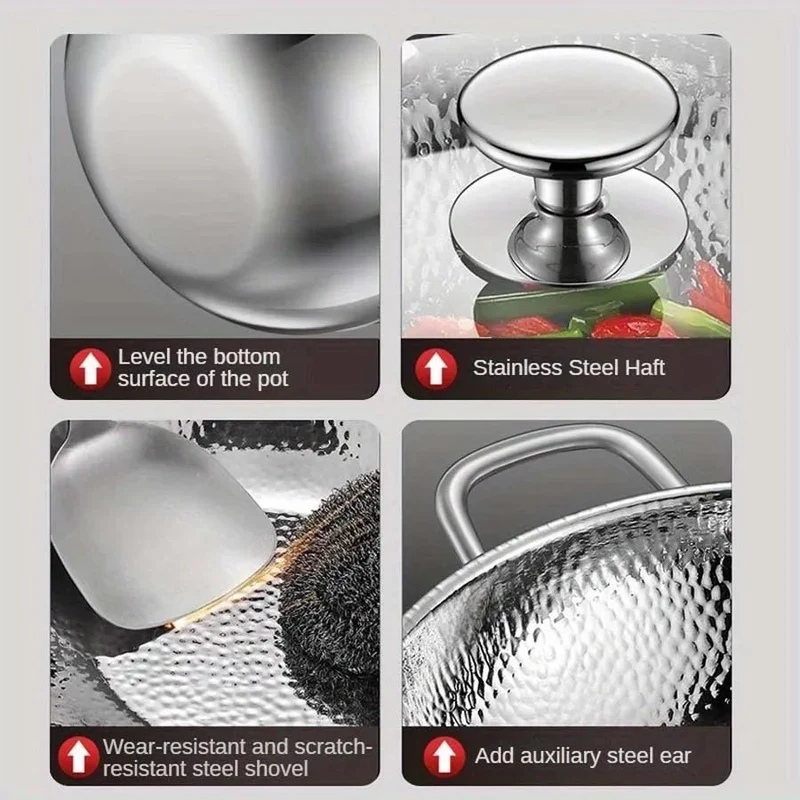Titanium Wok – Ronde Bodem voor Inductie, Lichtgewicht & Snelle Warmteverdeling