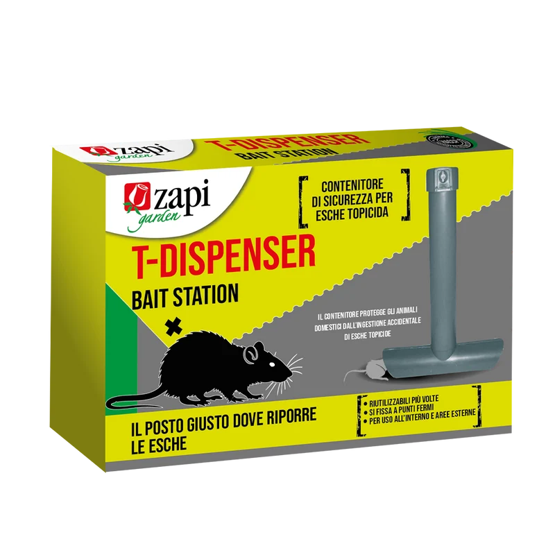 Contenitore di sicurezza per esche rodenticide Zapi T-Dispenser Bait Station 1 pezzo