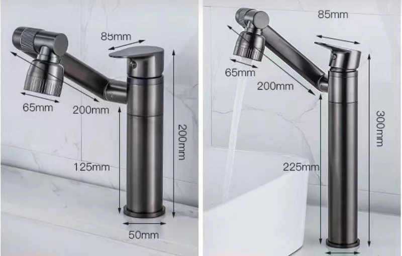 360° Rotating Kitchen Faucet Double Stream Durable