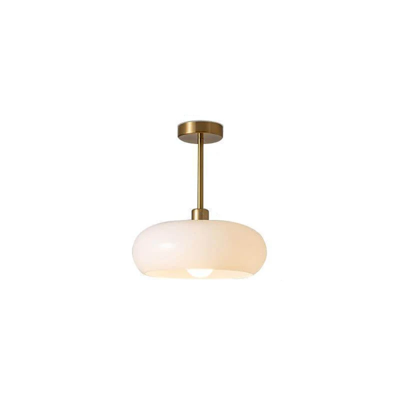 Classic Amber Glass Round Ceiling Lamp