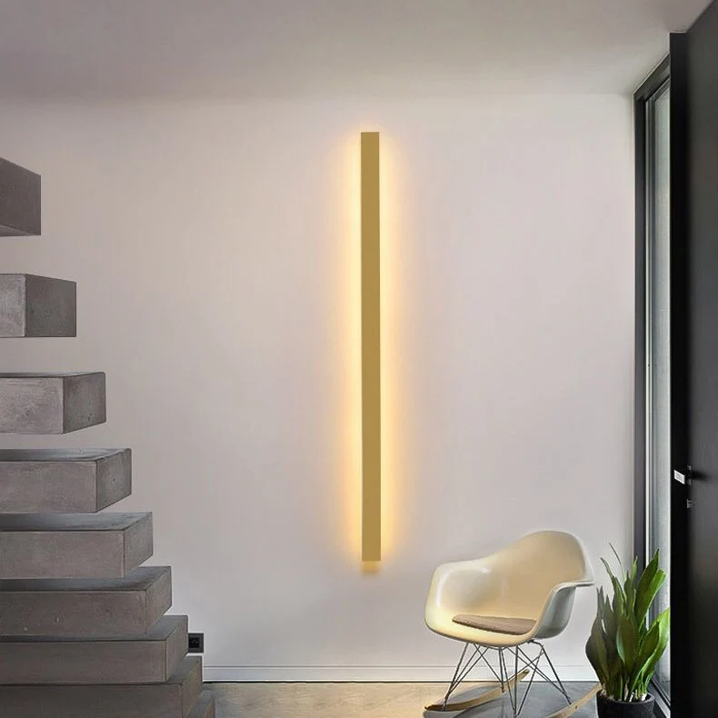 Minimalist LED wall lamp with a linear style for the home