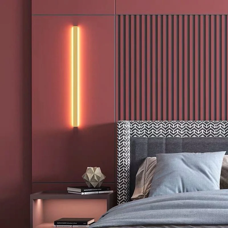 Minimalist LED wall lamp with a linear style for the home