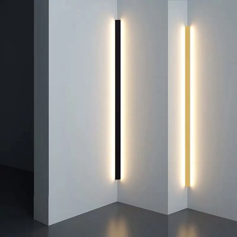 Minimalist LED wall lamp with a linear style for the home