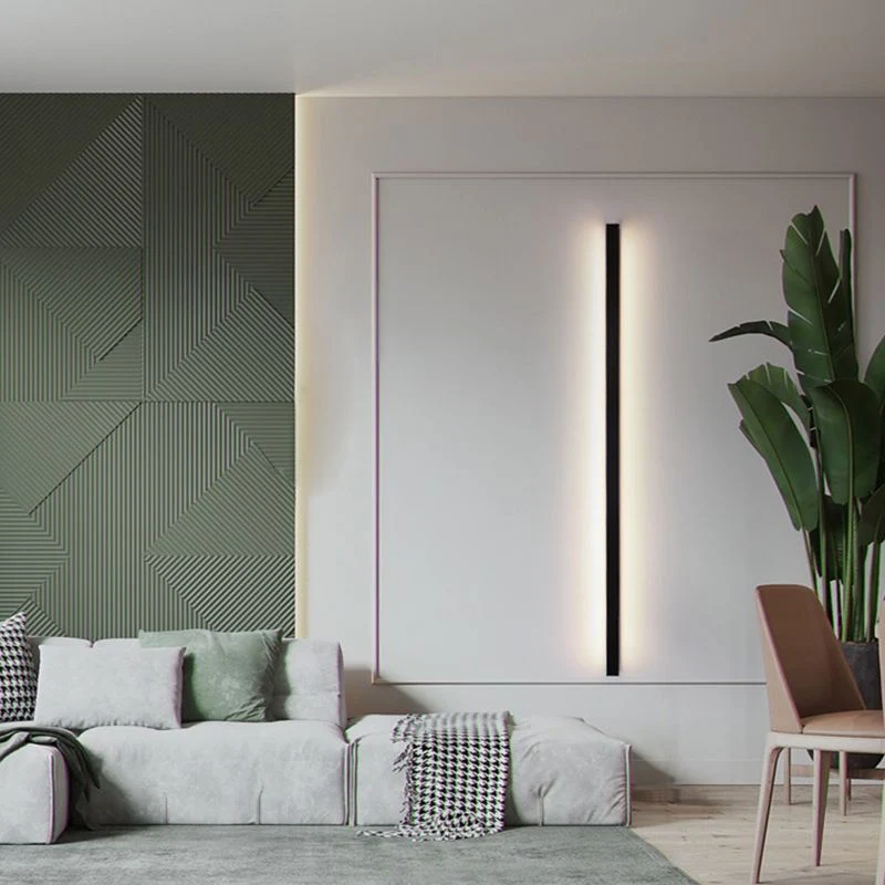 Minimalist LED wall lamp with a linear style for the home