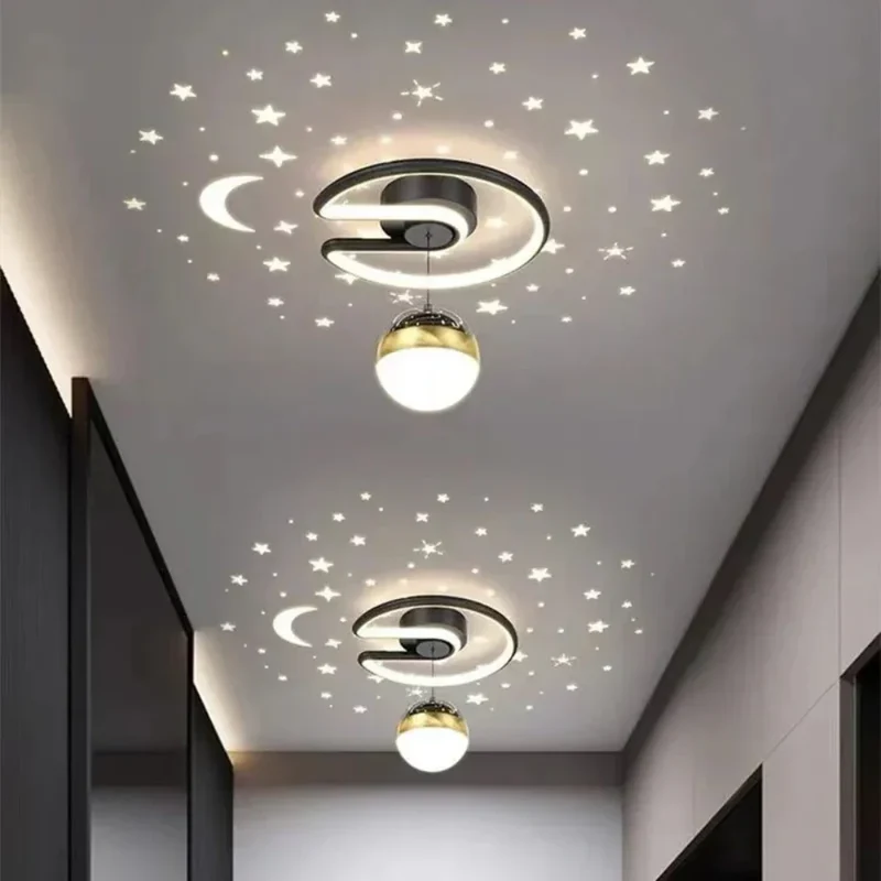 Round Dimmable LED Ceiling Lamp Star Pattern Kids' Room