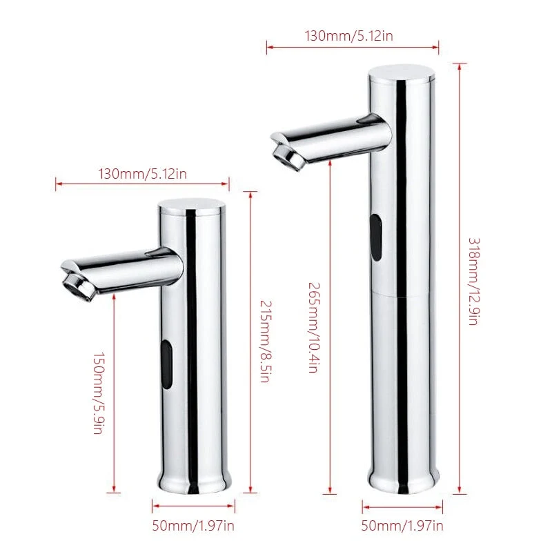 Automatic washbasin faucet with motion sensor
