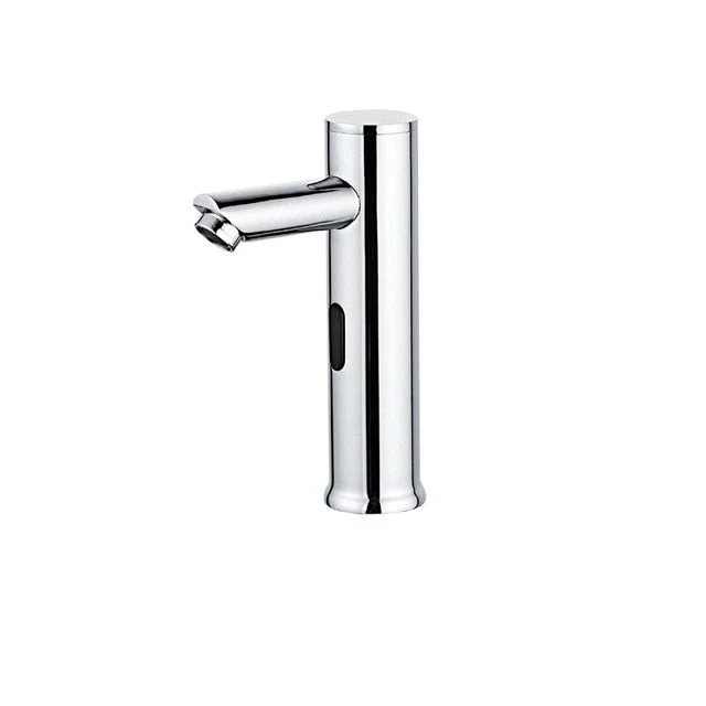 Automatic washbasin faucet with motion sensor