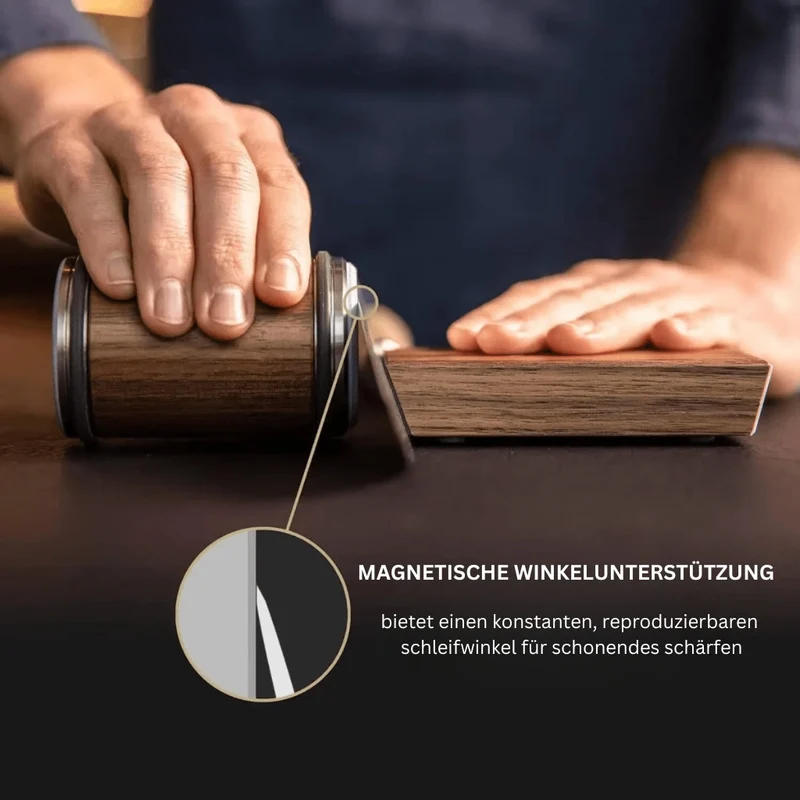 Compact kitchen knife sharpener with angle guide