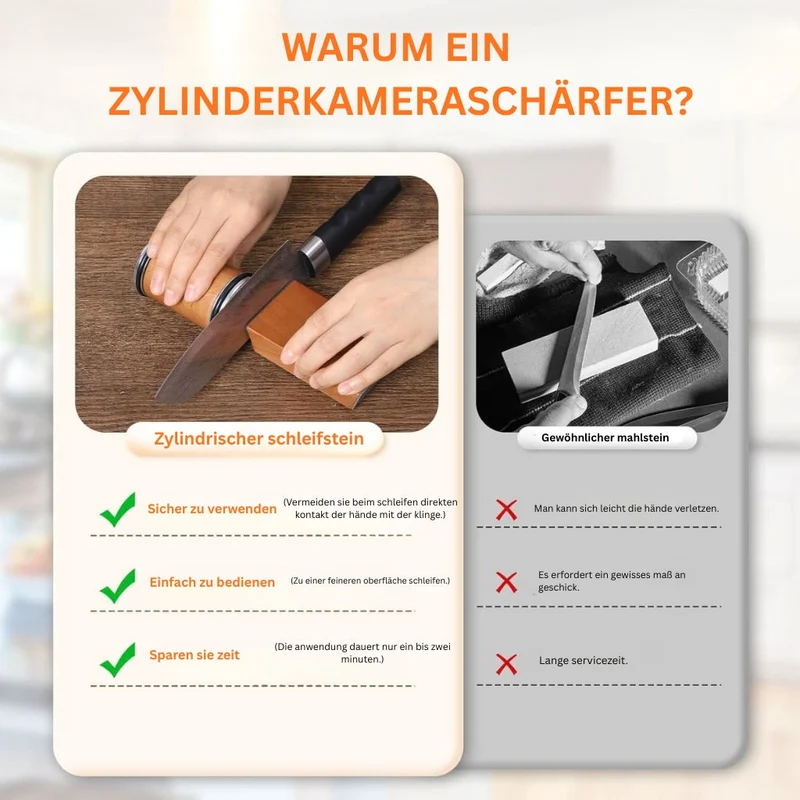 Compact kitchen knife sharpener with angle guide