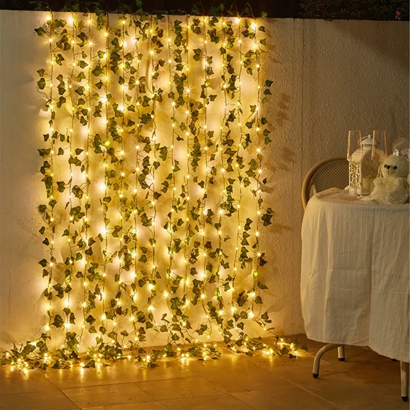 Flower and Leaf Motif String Lights for Interior Decoration and Parties – Christmas Lights