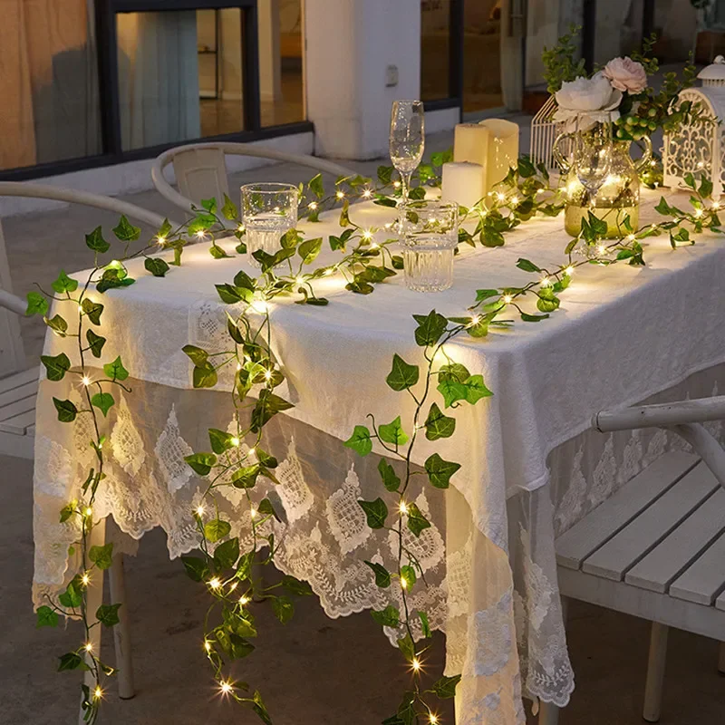 Flower and Leaf Motif String Lights for Interior Decoration and Parties – Christmas Lights