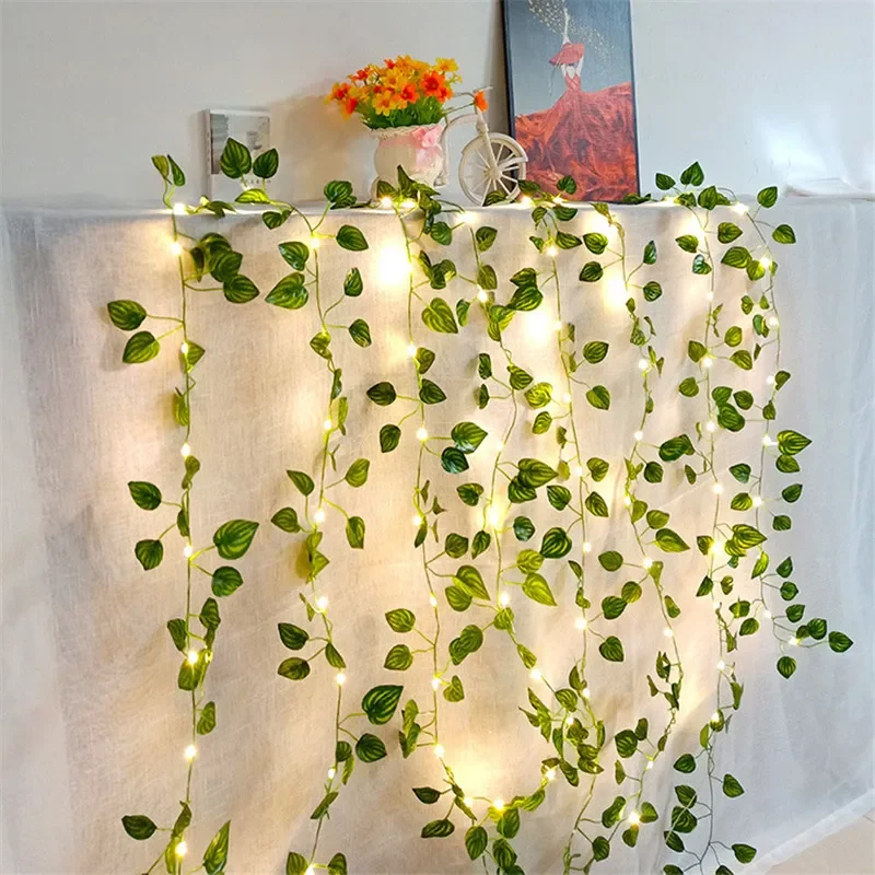 Flower and Leaf Motif String Lights for Interior Decoration and Parties – Christmas Lights