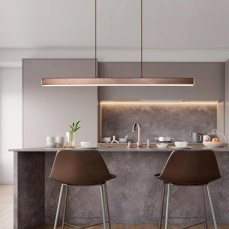 Linear pendant ceiling lamps – modern LED fixture with adjustment