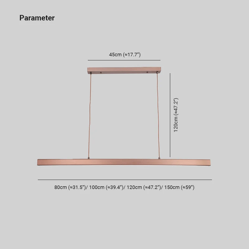 Linear pendant ceiling lamps – modern LED fixture with adjustment