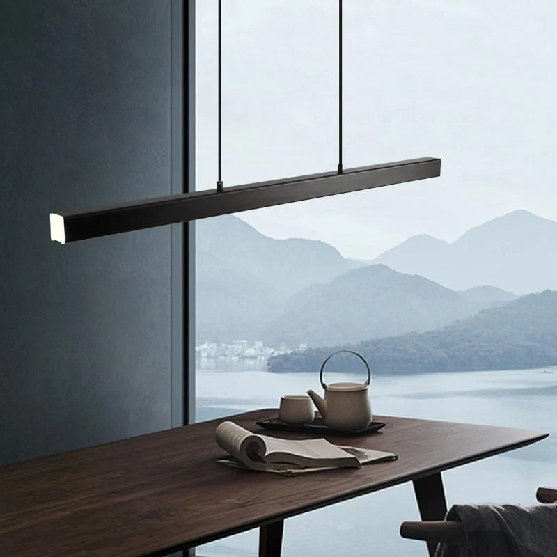 Linear pendant ceiling lamps – modern LED fixture with adjustment