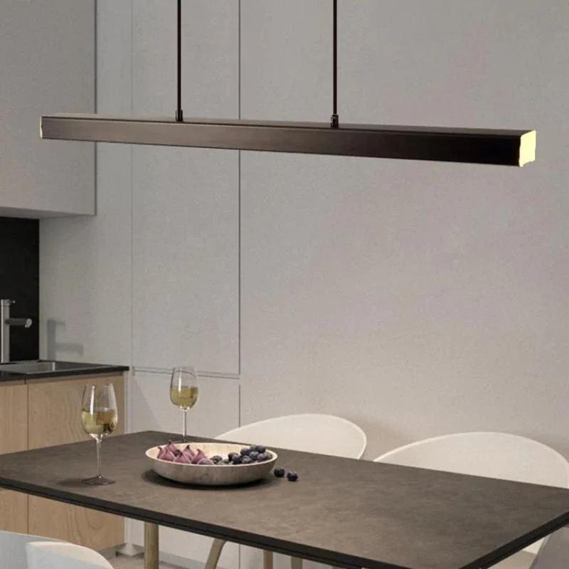 Linear pendant ceiling lamps – modern LED fixture with adjustment