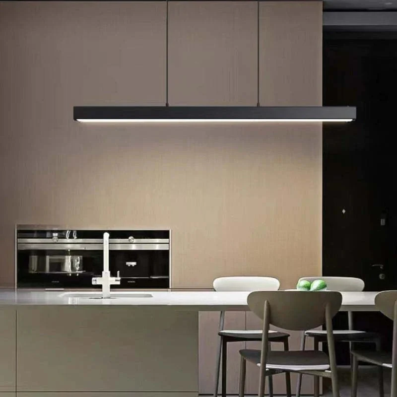 Linear pendant ceiling lamps – modern LED fixture with adjustment