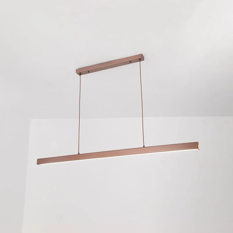 Linear pendant ceiling lamps – modern LED fixture with adjustment