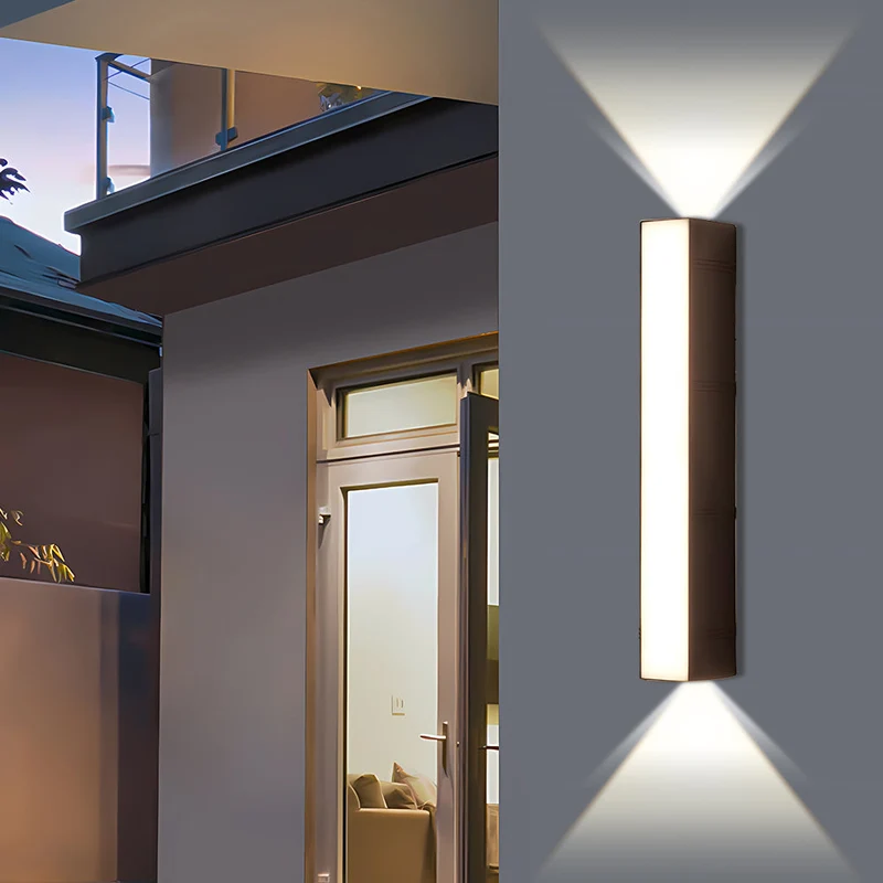 Outdoor LED wall lights with very bright light, weather-resistant