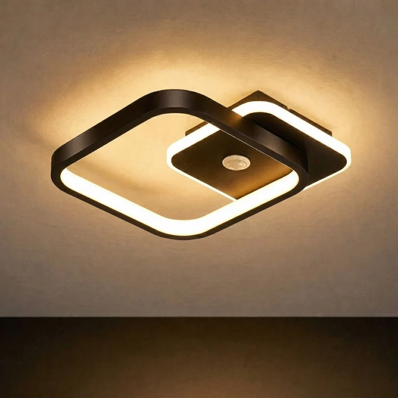 Modern LED ceiling lamp with motion sensor