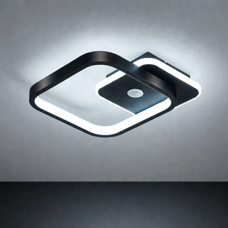 Modern LED ceiling lamp with motion sensor