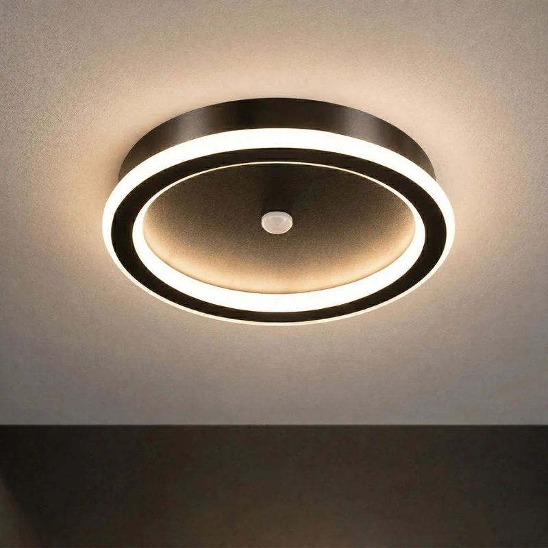 Modern LED ceiling lamp with motion sensor