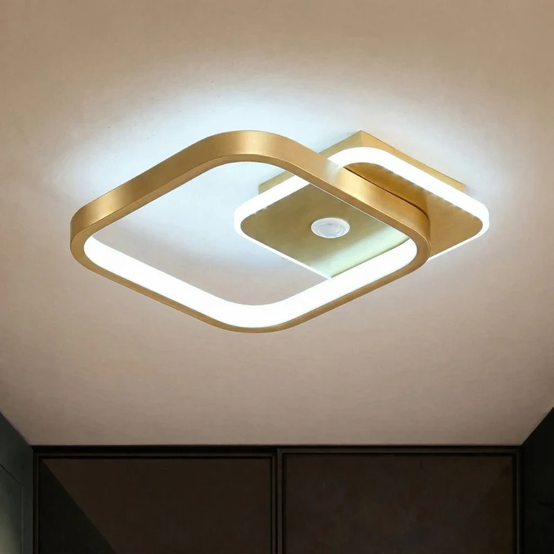 Modern LED ceiling lamp with motion sensor