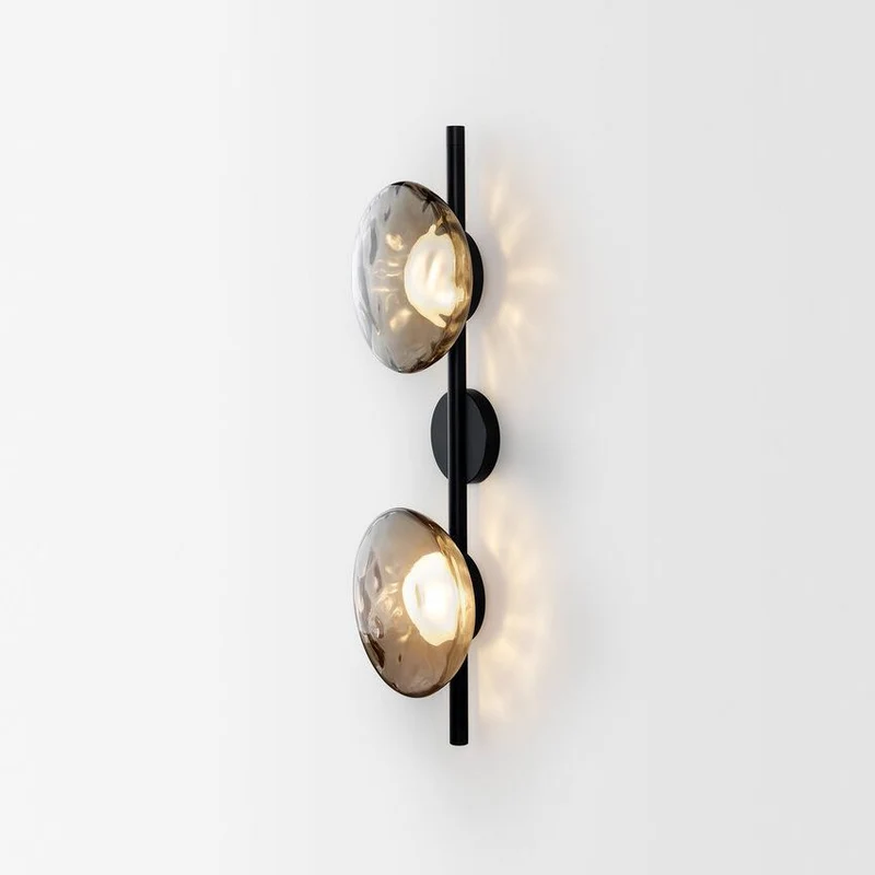 Nordic – round wall lamp with textured finish, modern interior fixture