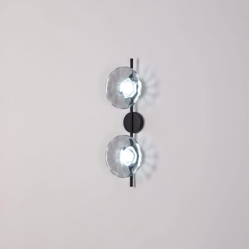 Nordic – round wall lamp with textured finish, modern interior fixture