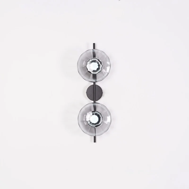 Nordic – round wall lamp with textured finish, modern interior fixture