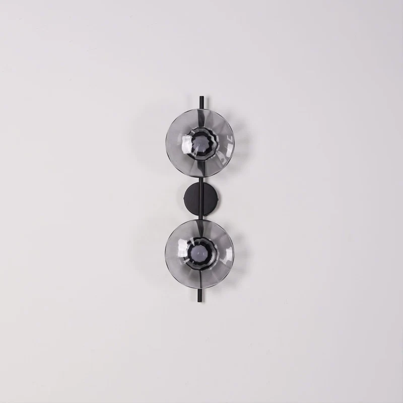 Nordic – round wall lamp with textured finish, modern interior fixture