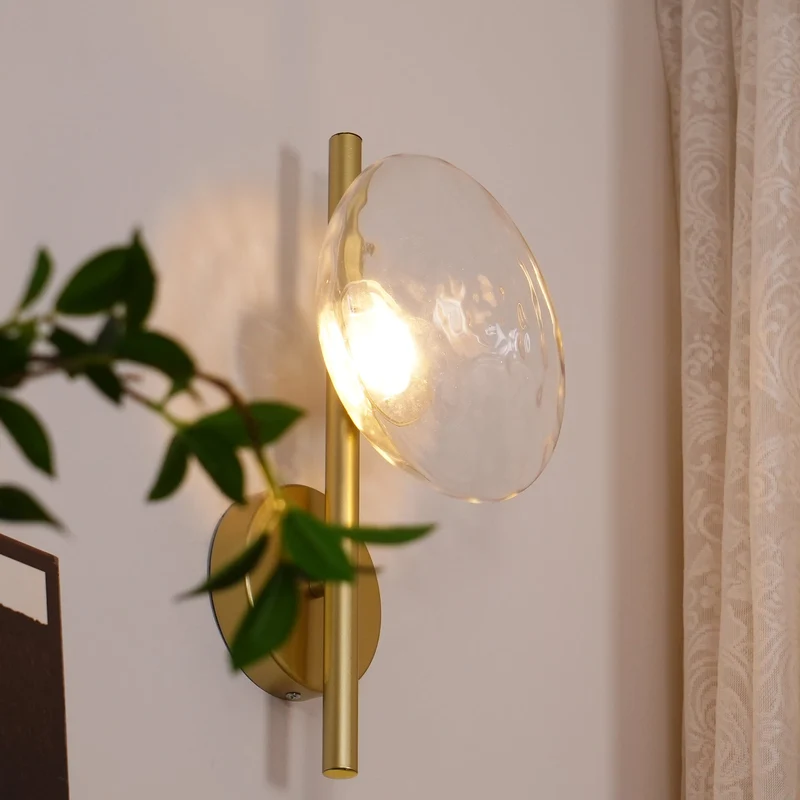 Nordic – round wall lamp with textured finish, modern interior fixture
