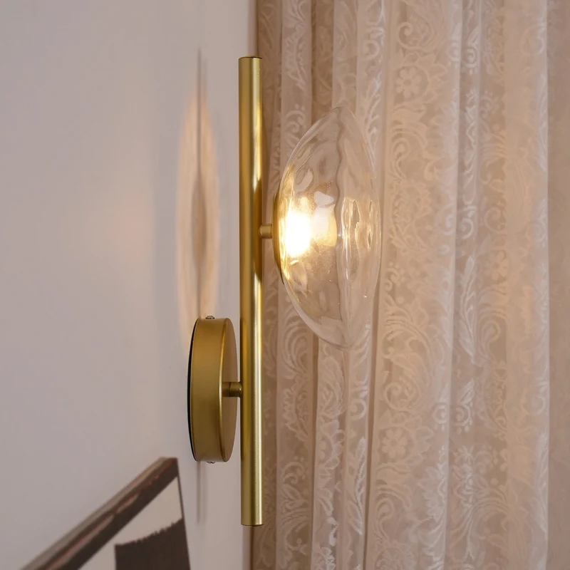Nordic – round wall lamp with textured finish, modern interior fixture