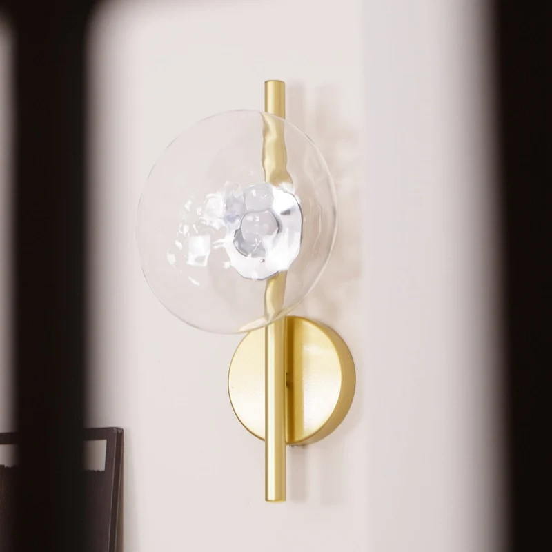 Nordic – round wall lamp with textured finish, modern interior fixture