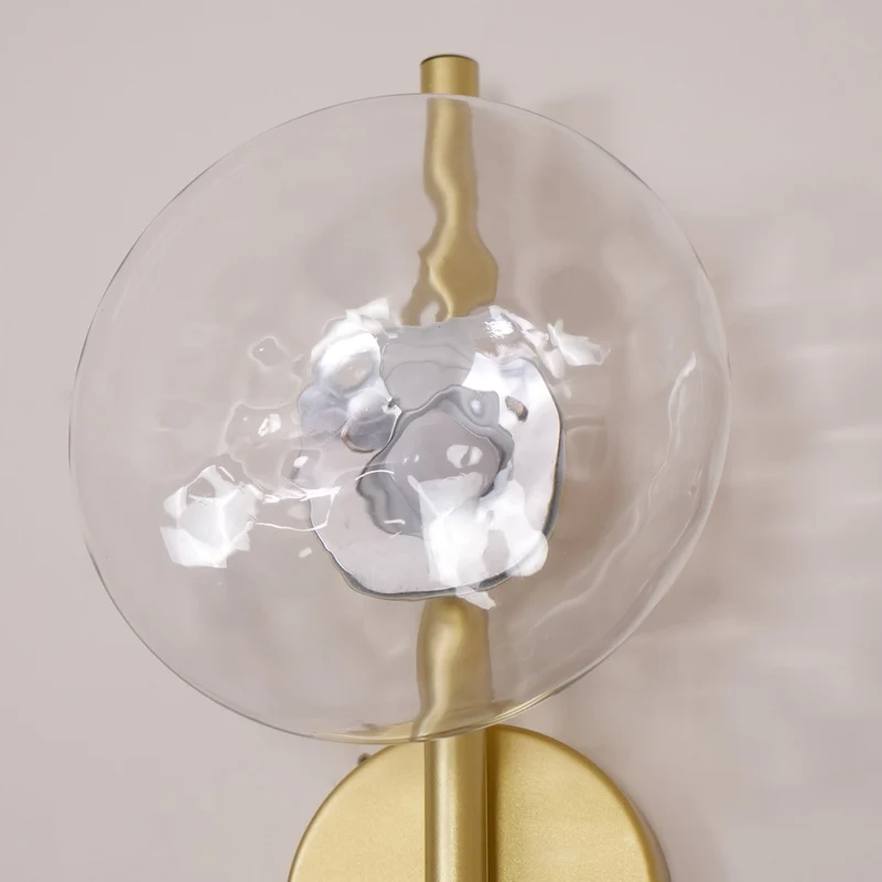 Nordic – round wall lamp with textured finish, modern interior fixture