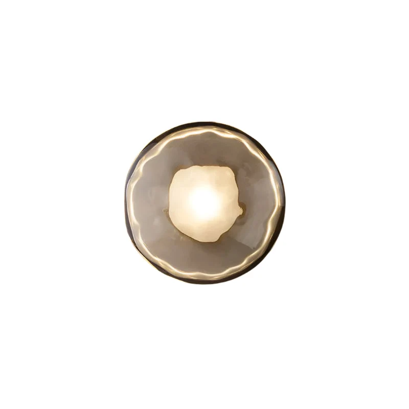 Nordic – round wall lamp with textured finish, modern interior fixture