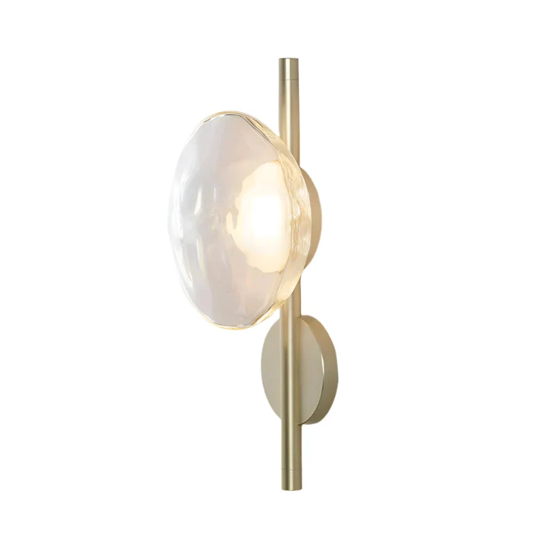 Nordic – round wall lamp with textured finish, modern interior fixture
