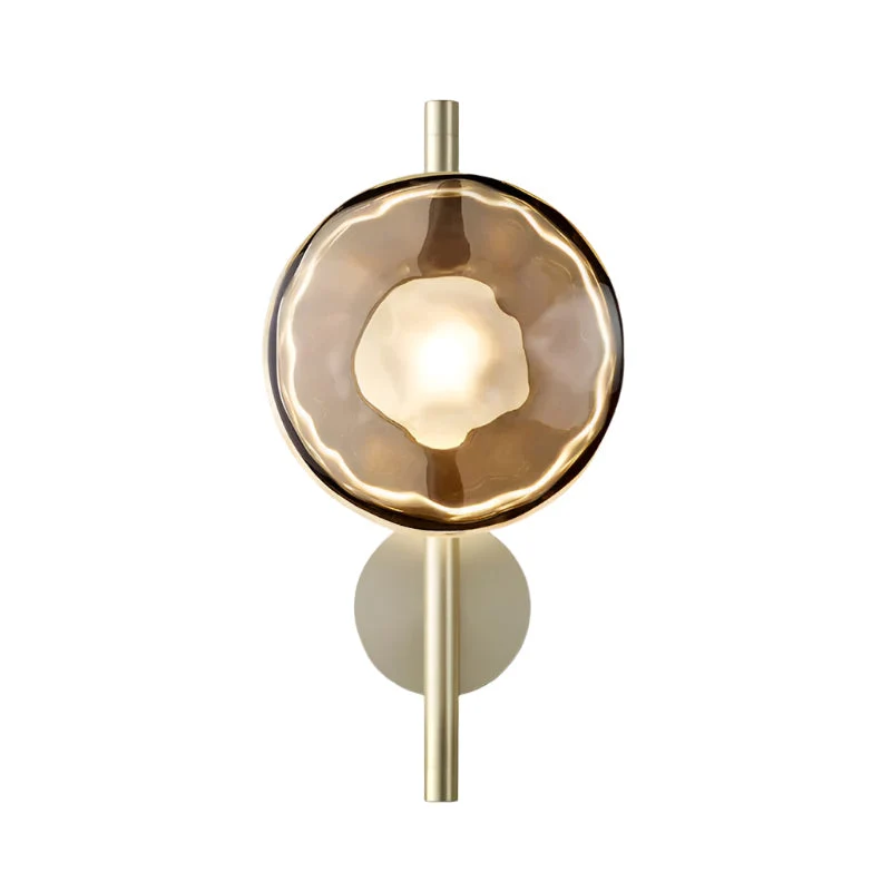 Nordic – round wall lamp with textured finish, modern interior fixture