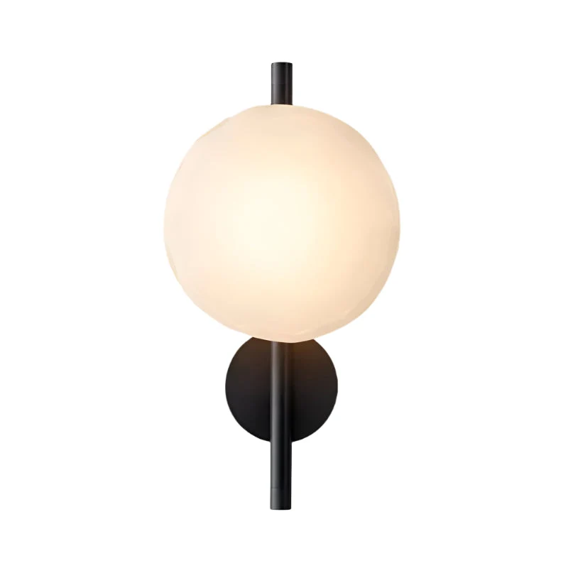 Nordic – round wall lamp with textured finish, modern interior fixture