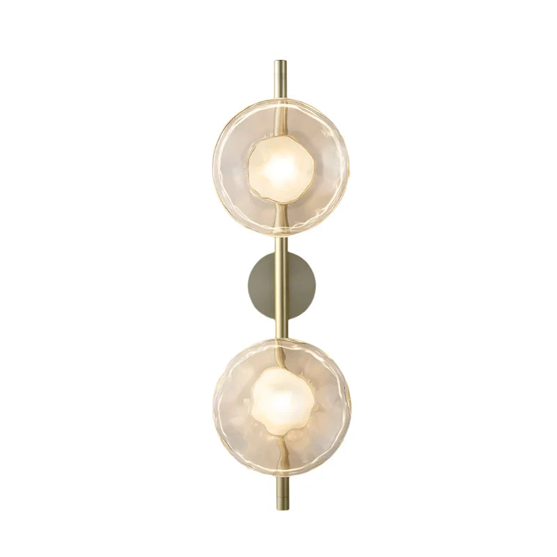 Nordic – round wall lamp with textured finish, modern interior fixture